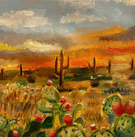 Desert 2023 Oil On Canvas 12"x12"